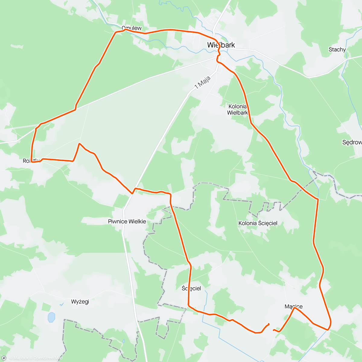 Map of the activity, Majówka Dzień 4