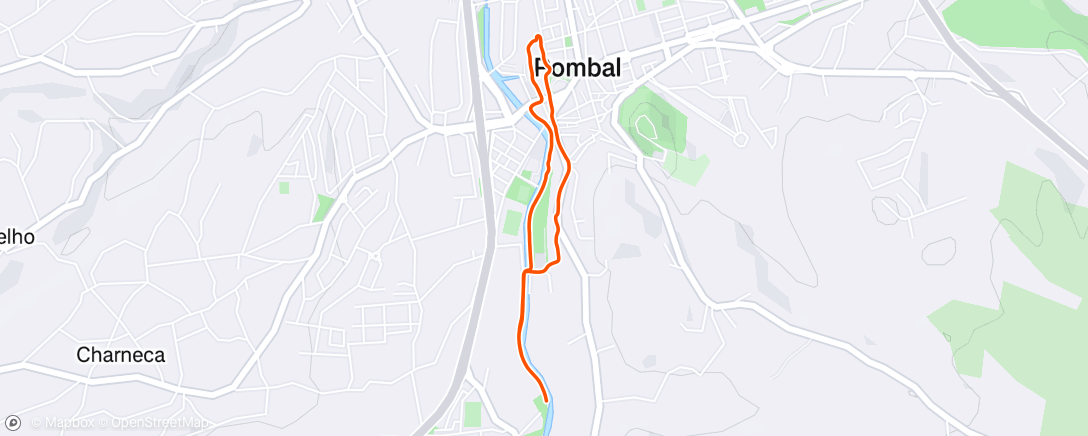 Map of the activity, Evening Run