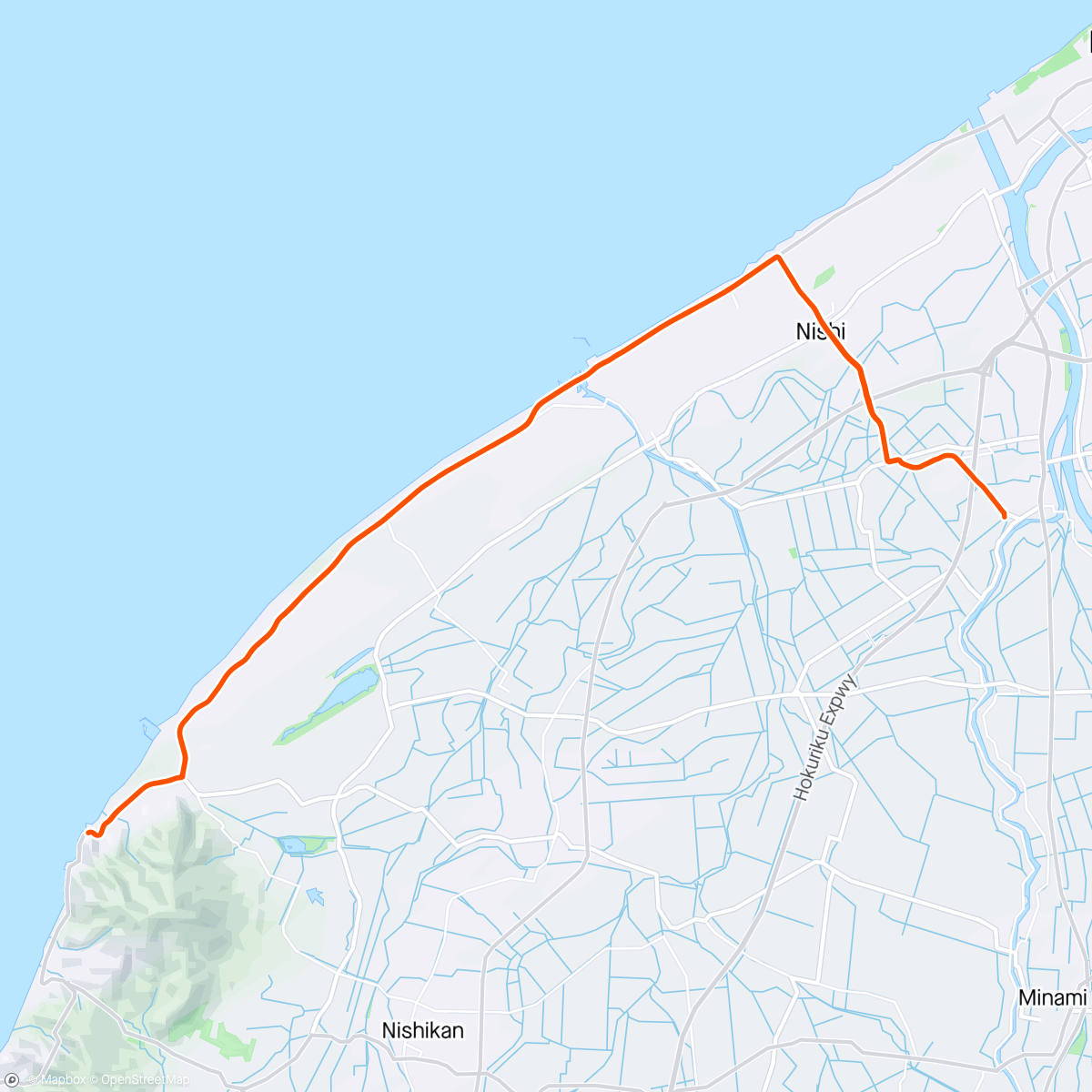 Map of the activity, 角田灯台まで
