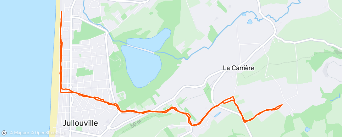 Map of the activity, Course à pied dans l'après-midi