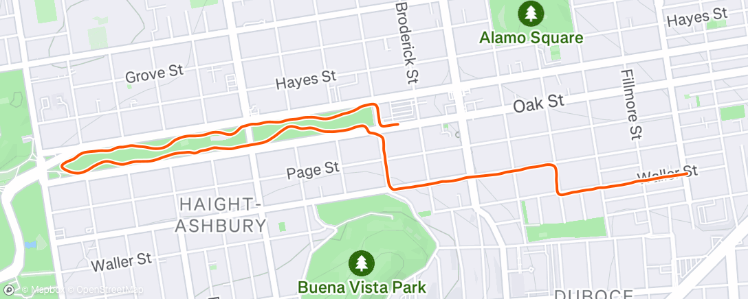 Map of the activity, Morning Run