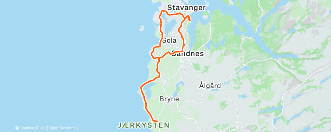 Map of the activity, Cycling