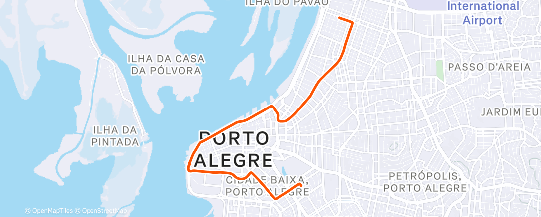 Map of the activity, Pedalada matinal