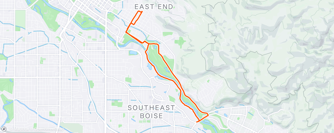 Map of the activity, Morning Run