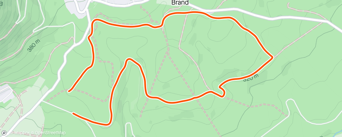 Map of the activity, Evening Trail Run