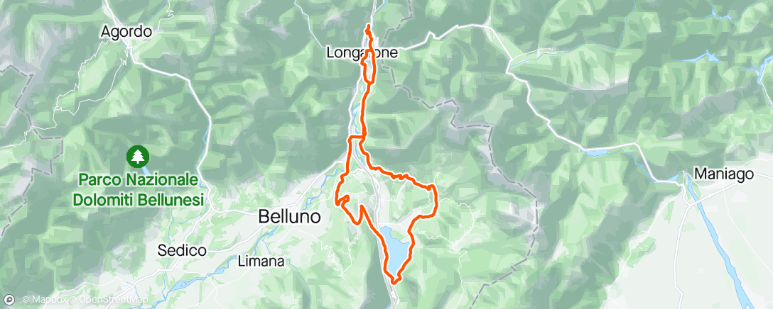 Map of the activity, Lago di Santo