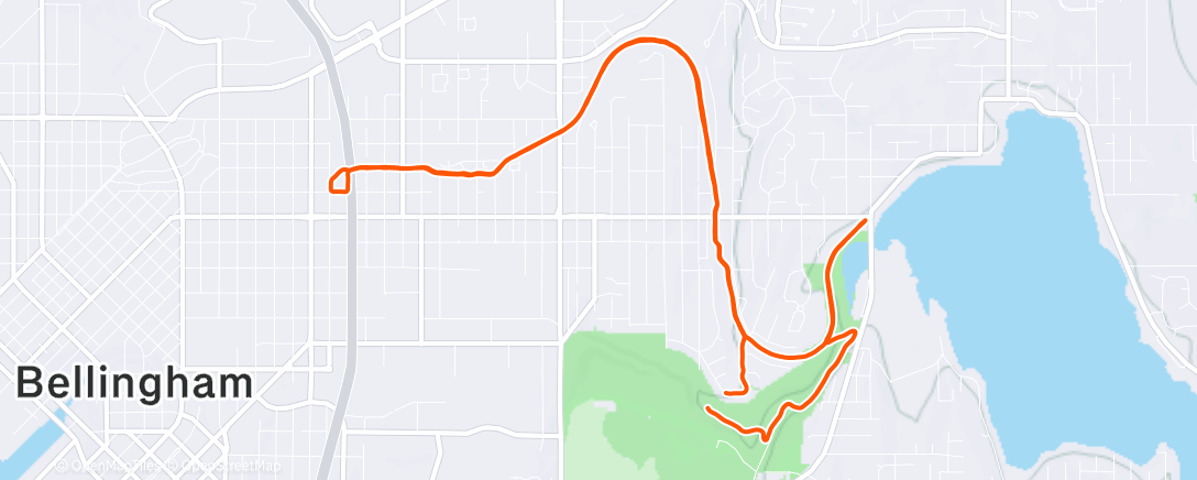 Map of the activity, Afternoon Run
