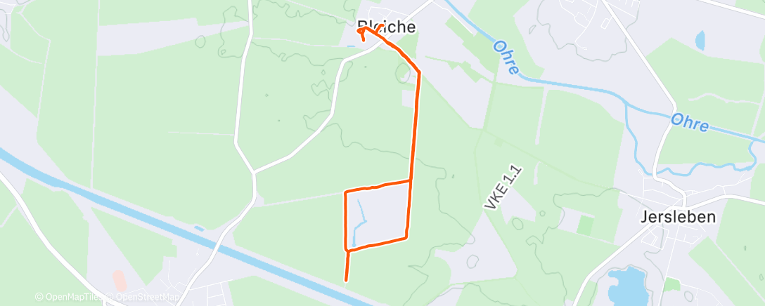 Map of the activity, Spaziergang am Nachmittag