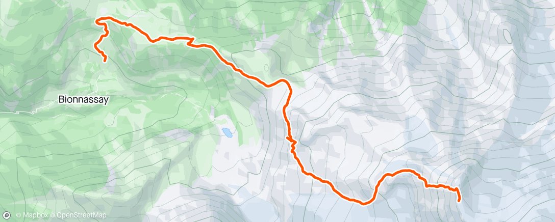 Mapa da atividade, Ascension Mont Blanc - grosse descente et enfin arrivée 😃