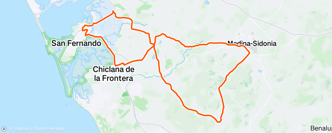 Map of the activity, Bicicleta de montaña matutina