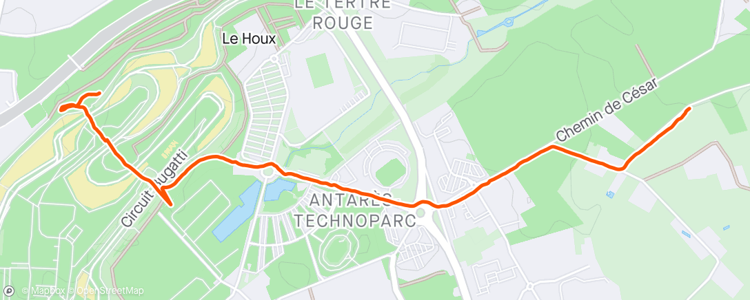 Map of the activity, Petite marche vers le circuit 🏍️
