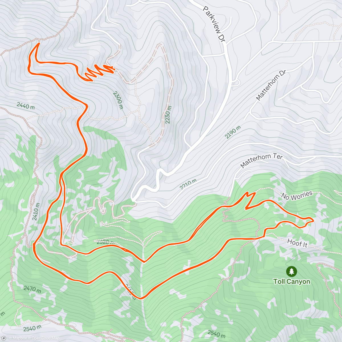 Map of the activity, Morning Ride