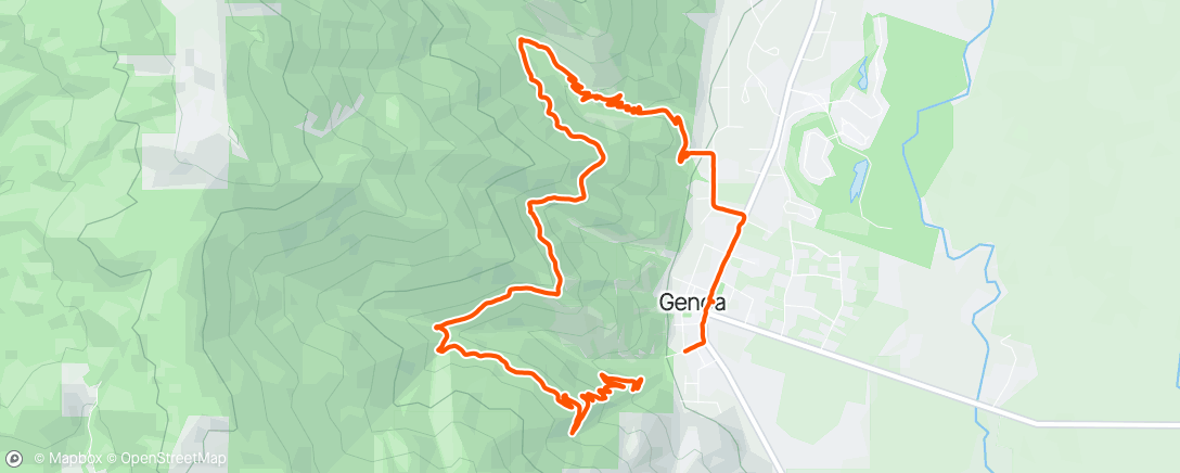 Map of the activity, Genoa ridge trail