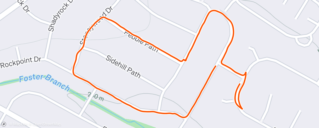 Map of the activity, Afternoon Walk