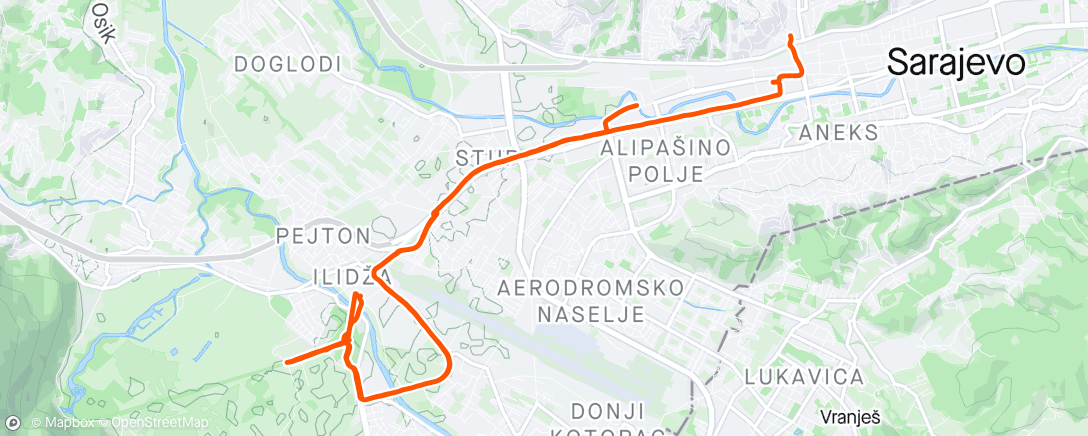 アクティビティ「Gradska 1/2024」の地図