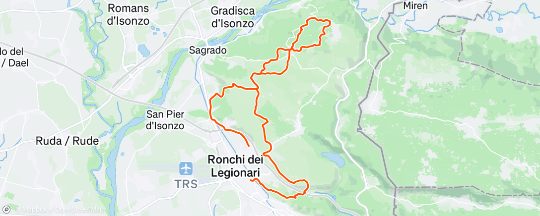 Карта физической активности (Sessione di mountain biking all’ora di pranzo)