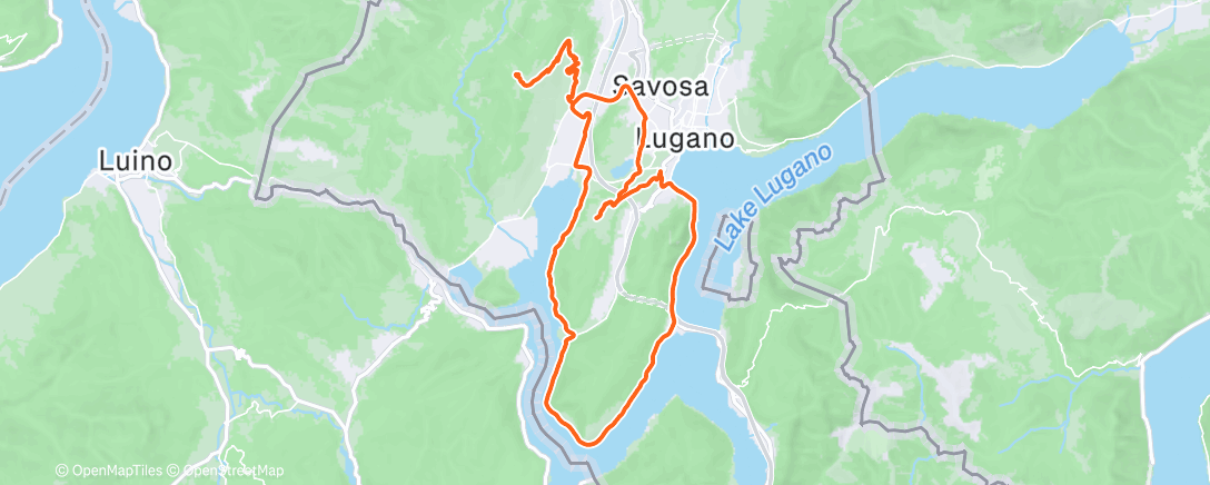 Map of the activity, Pedalata mattutina