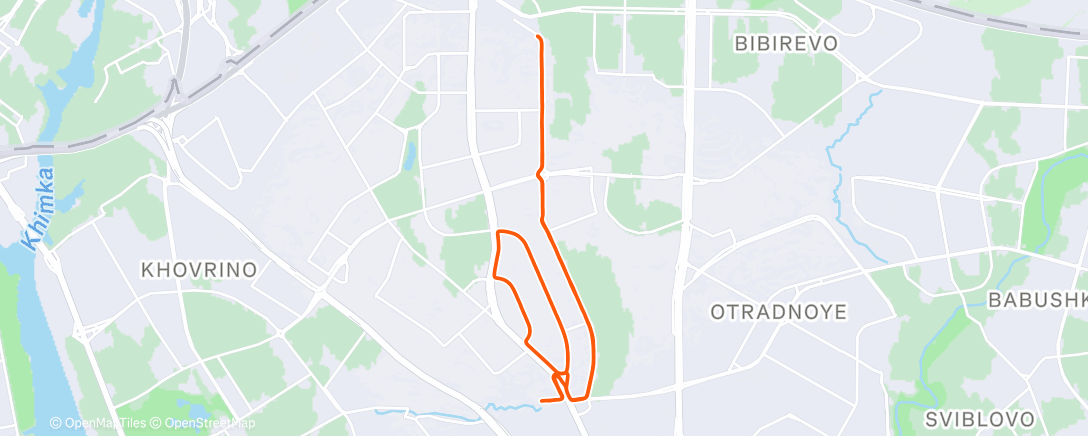 Карта физической активности (Lunch Run)