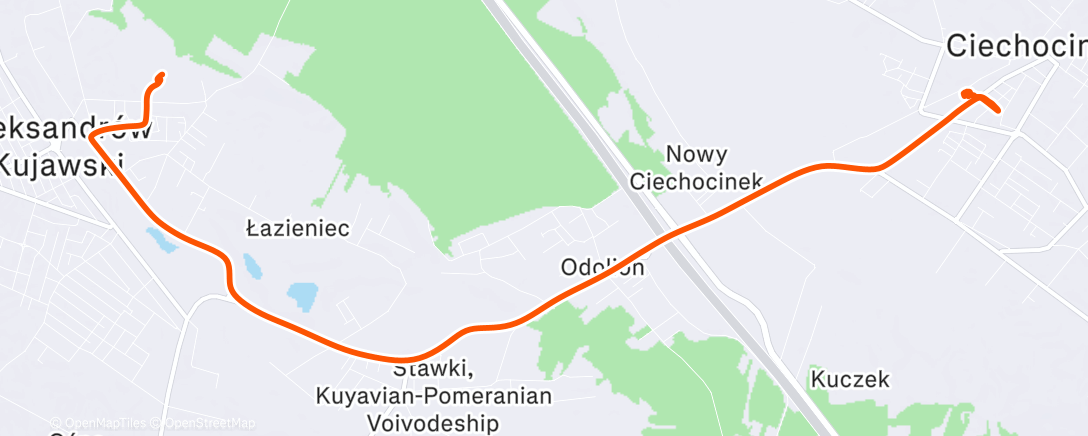 Map of the activity, Evening Football (Soccer)