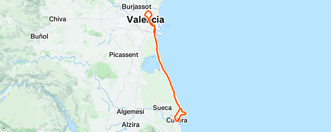 Map of the activity, VLC-Perellonet-Cullera (i/v)