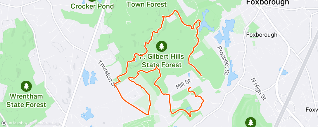 Map of the activity, Foxy Fathers Day ride