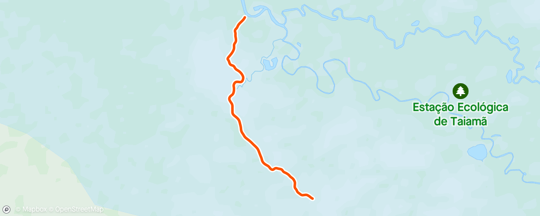 Mapa de la actividad, Entrada campo x 20 km dentro