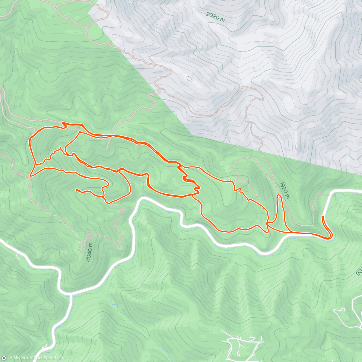アクティビティ「Big boy trails」の地図