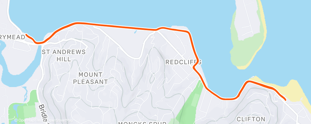 Map of the activity, Morning Run