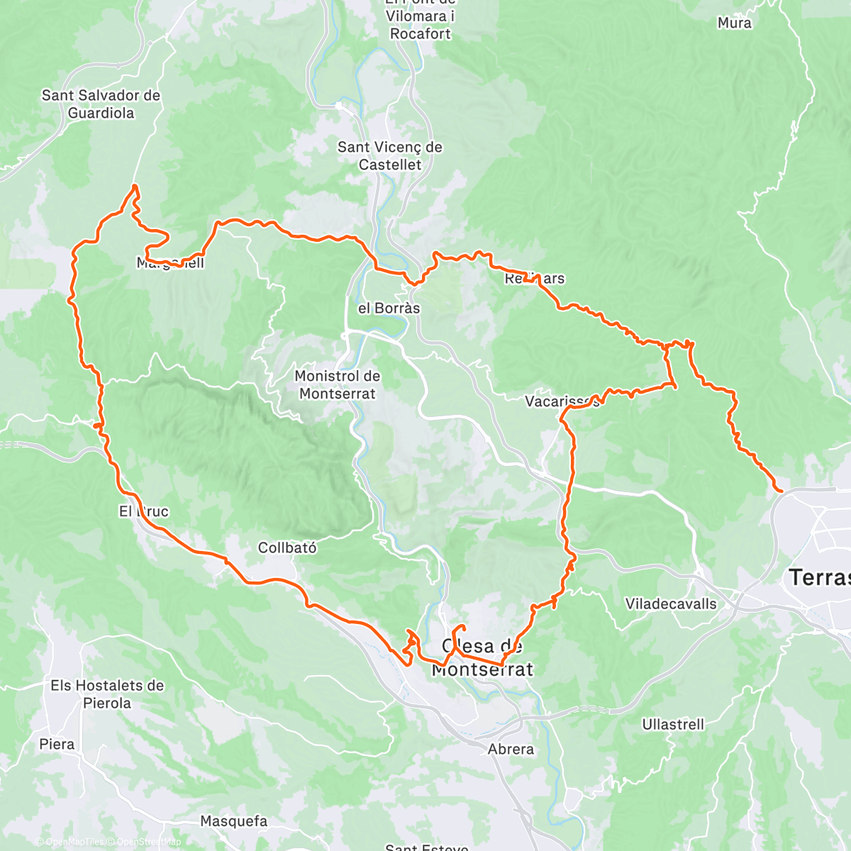 Map of the activity, Montserrating!🤩 Back home!