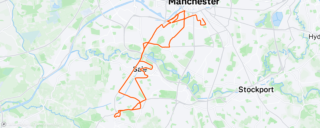 Map of the activity, Manchester
