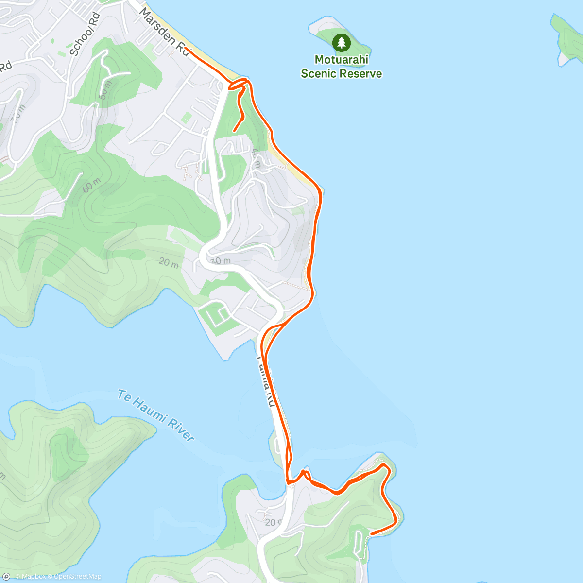 Map of the activity, Auckland Marathon Prep - Run 3