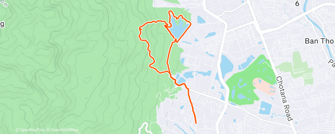 Map of the activity, Lake loop with Christian