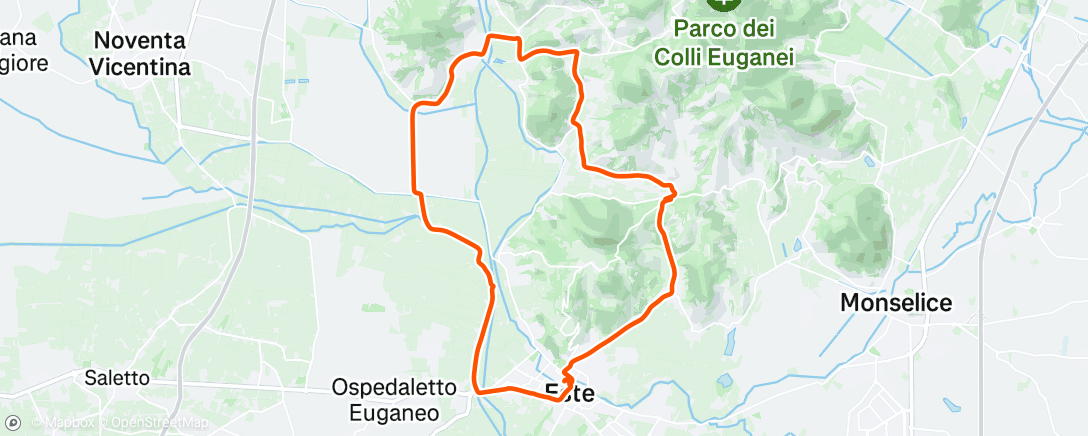 Map of the activity, Afternoon Ride