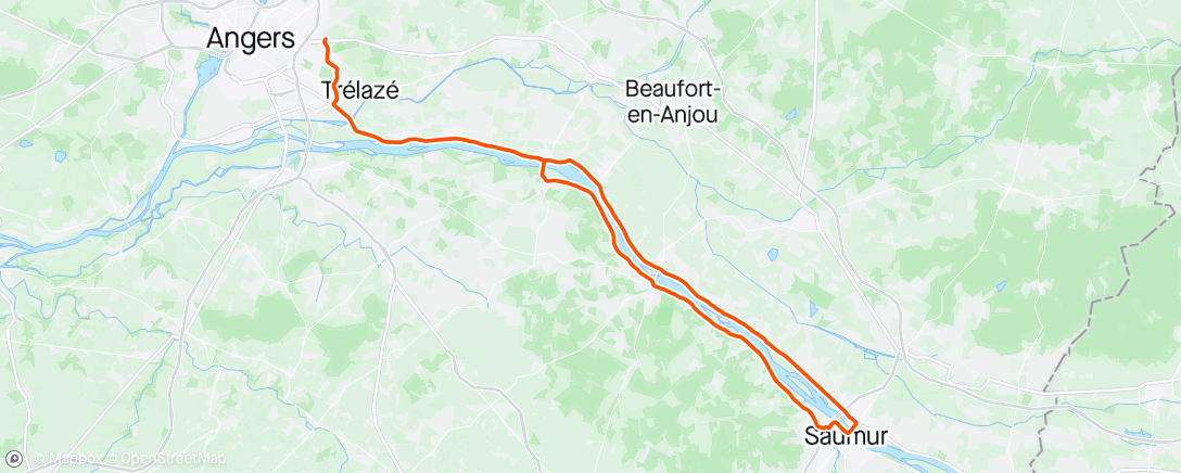 Карта физической активности (Sortie vélo en soirée)