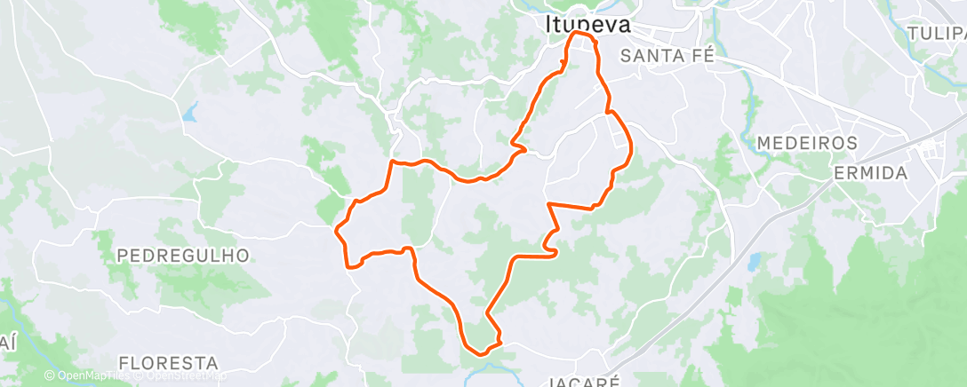Map of the activity, Morning Ride