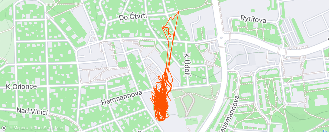Map of the activity, Evening Inline Skate