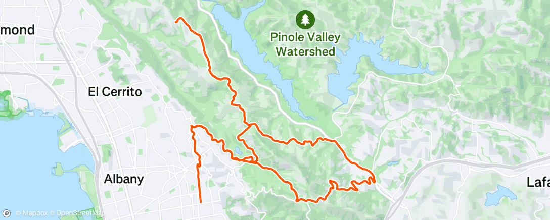Map of the activity, Evening Ride