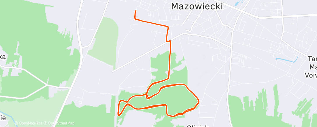 Map of the activity, Lunch Run