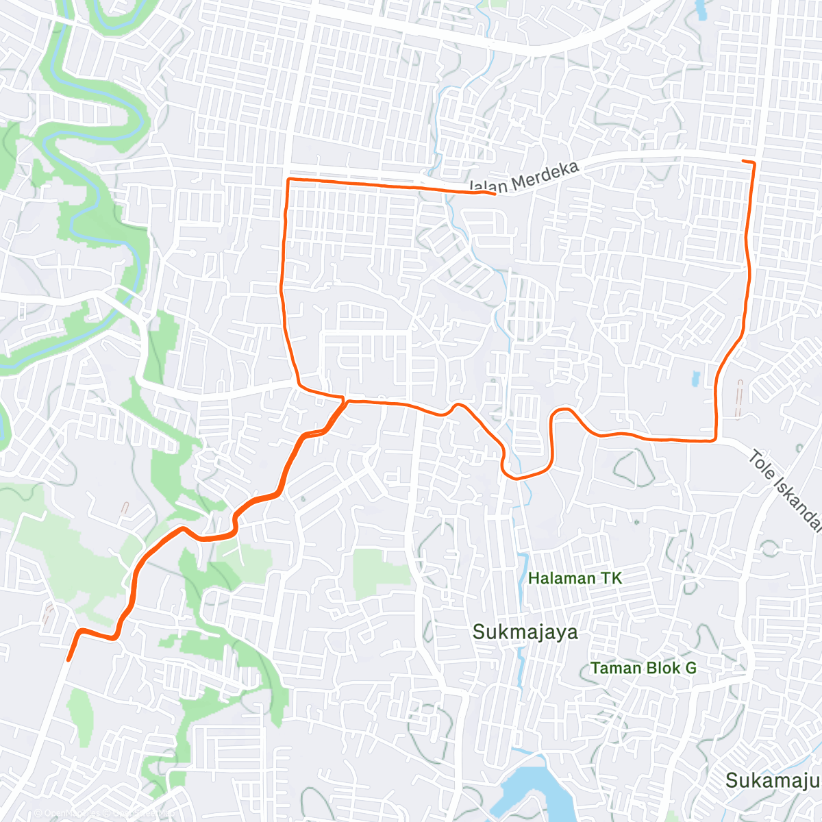 Карта физической активности (Morning Run)