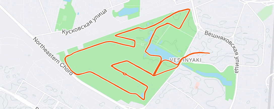Map of the activity, Morning Run
