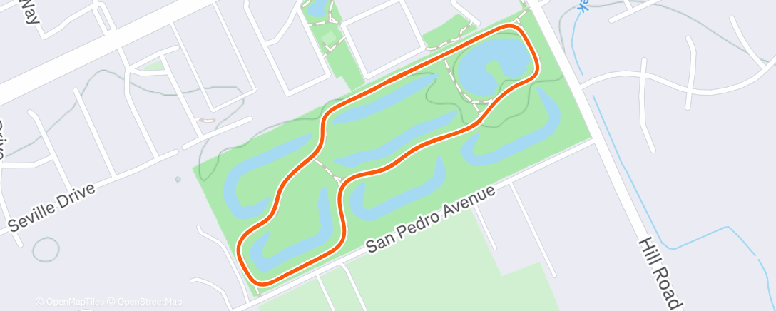 Map of the activity, Afternoon Run