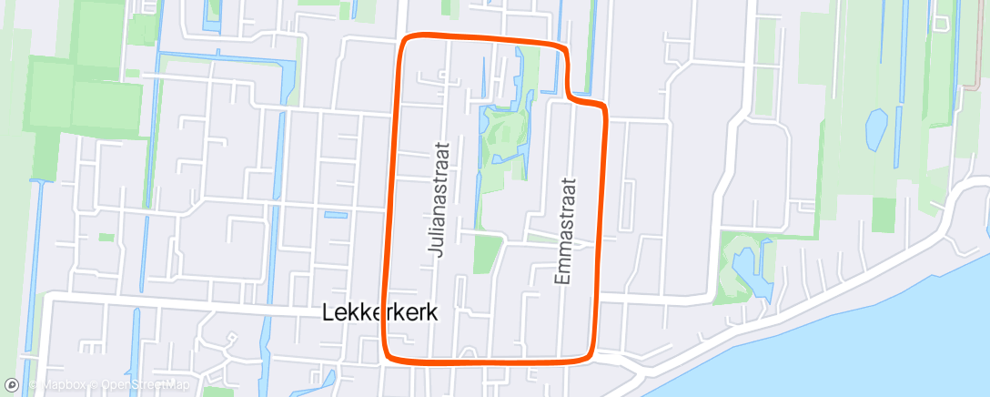 Map of the activity, Crit racing Lekkerkerk