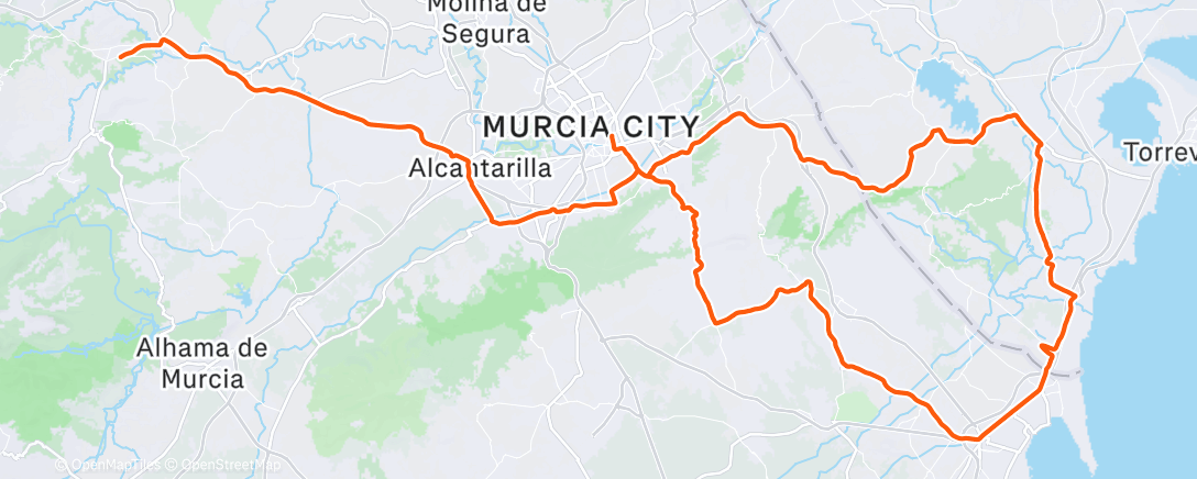 Map of the activity, Bicicleta de montaña matutina