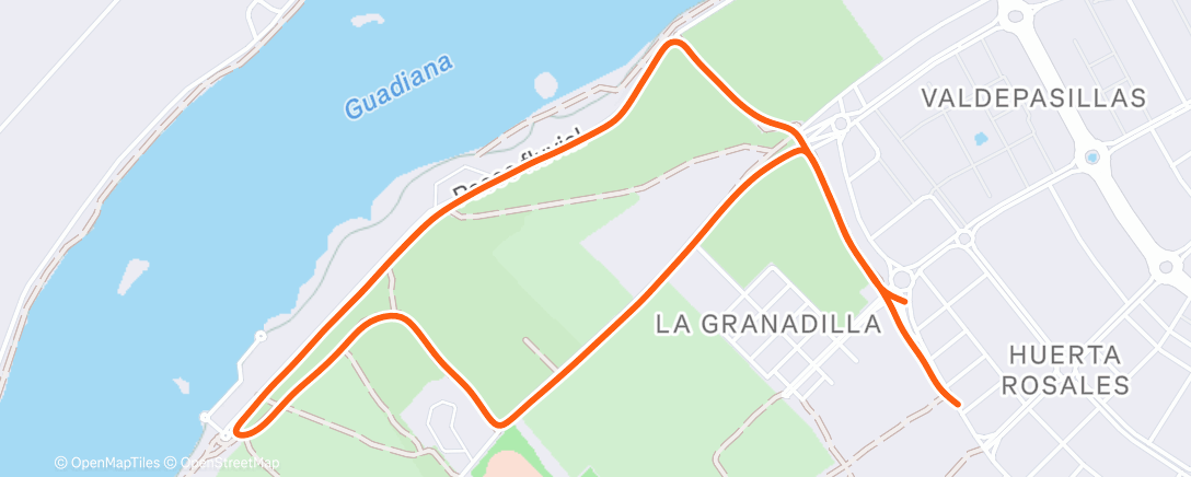 Map of the activity, Afternoon Run