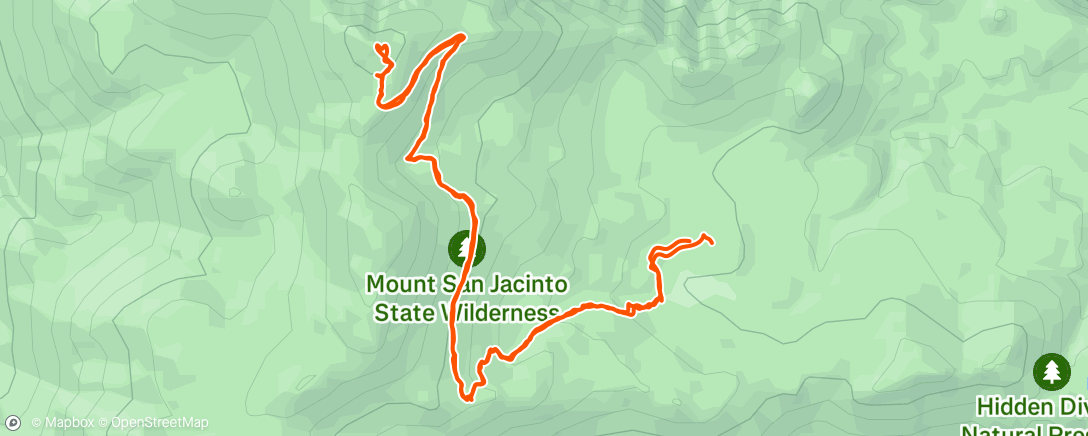 Map of the activity, Morning Hike