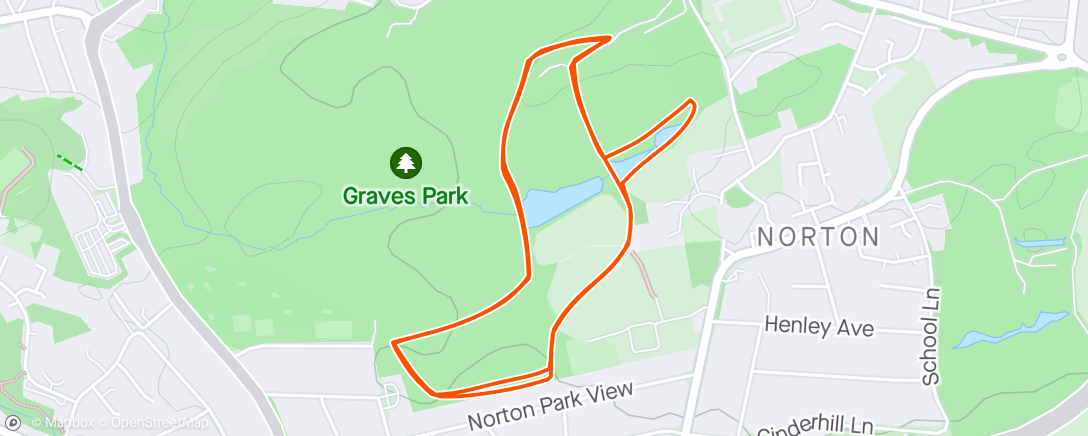 活动地图，Graves parkrun
