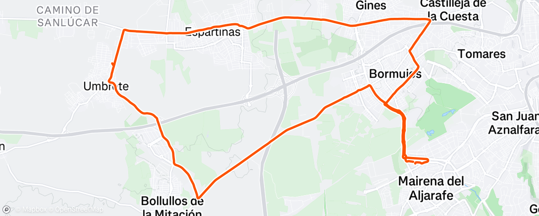 Map of the activity, 138.25 Bollullos Umbrete