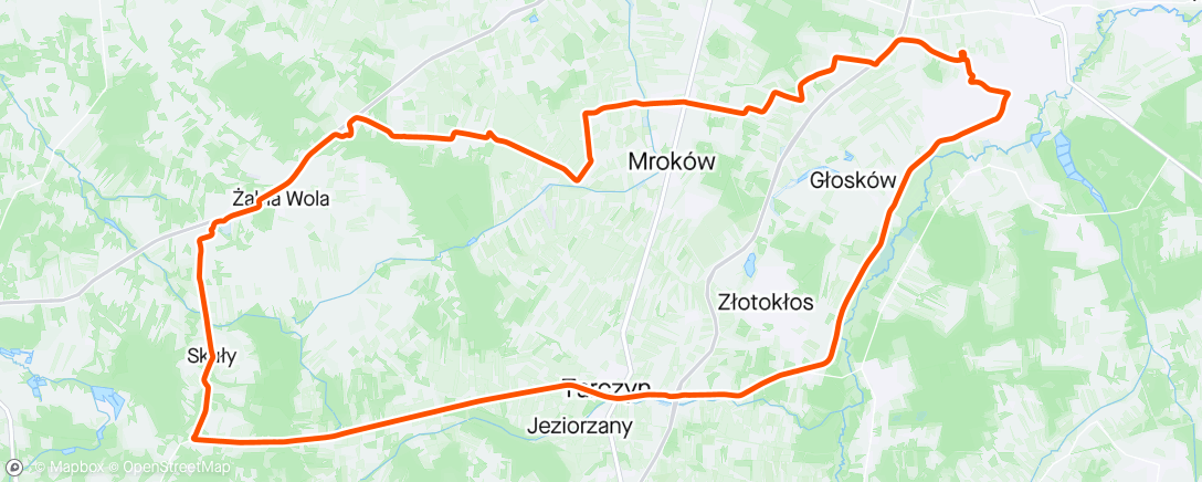 Map of the activity, Miły coffe Ride