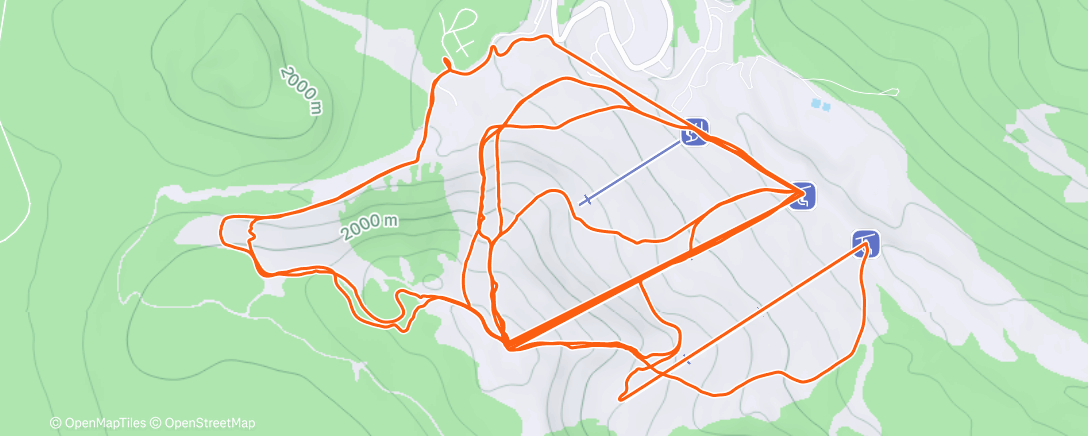 Map of the activity, Morning Alpine Ski