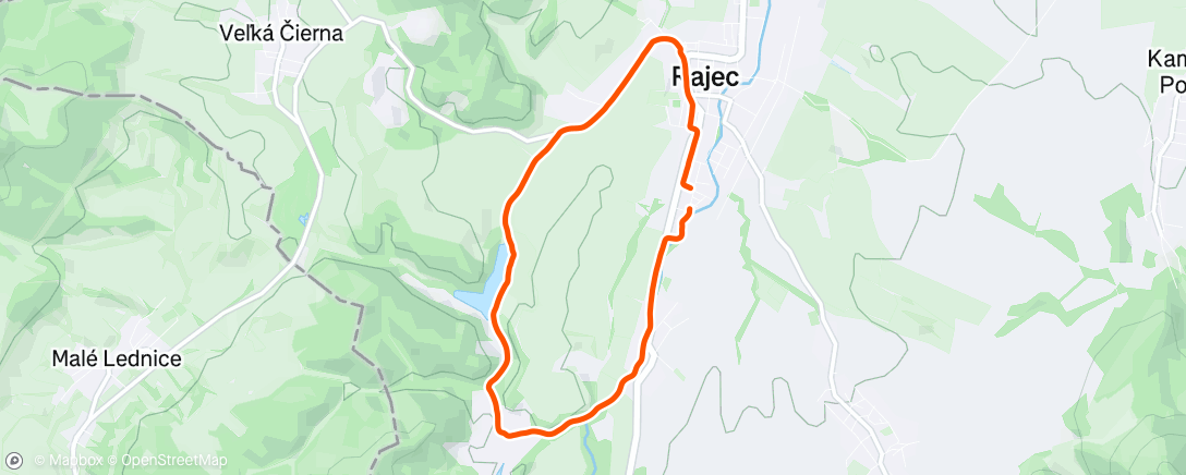 Map of the activity, Afternoon Run